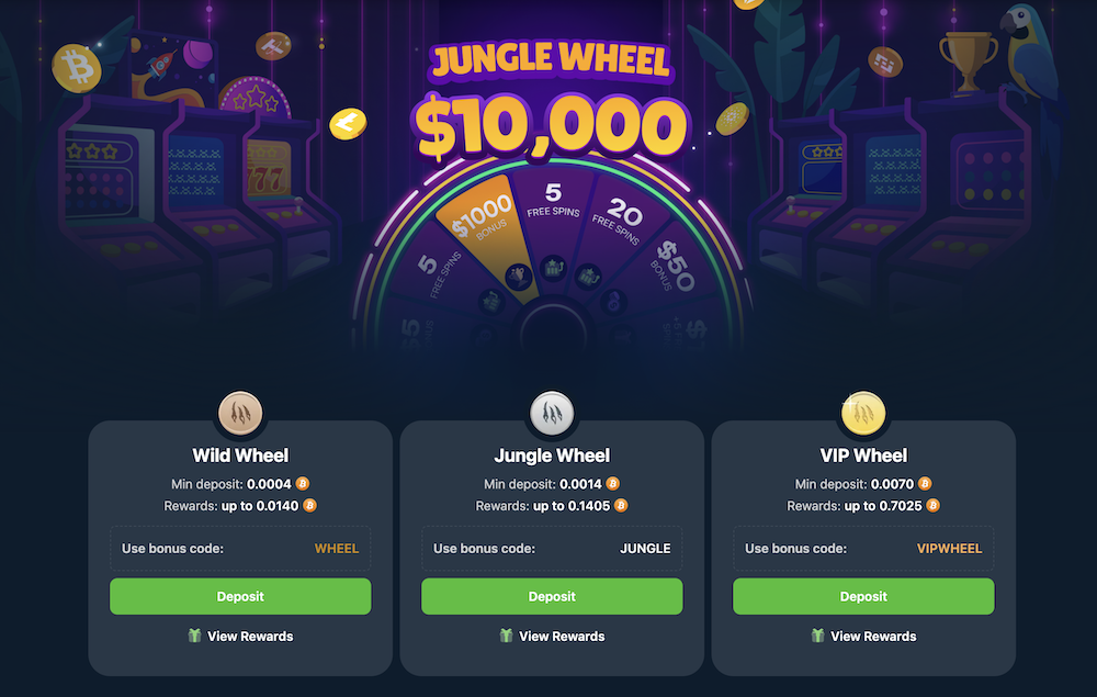 Wild.io Wheel of Fortune Bonus Codes